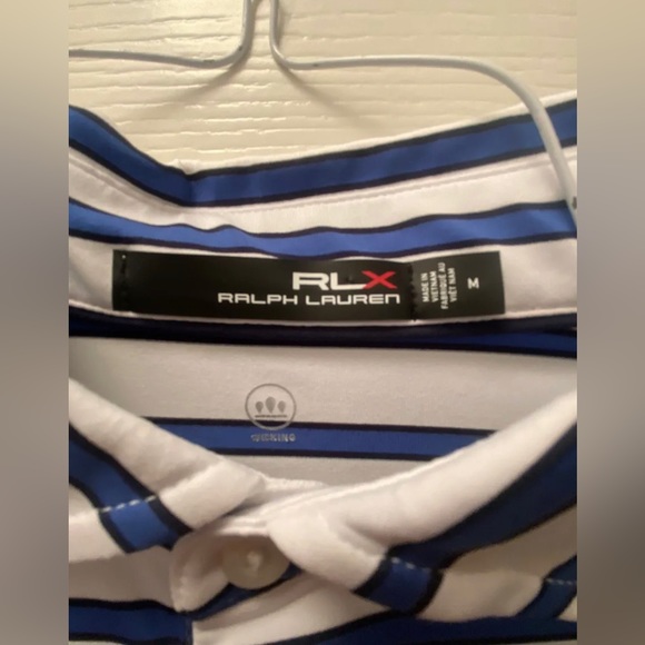 RLX Golf polo size medium white/blue - Picture 3 of 3